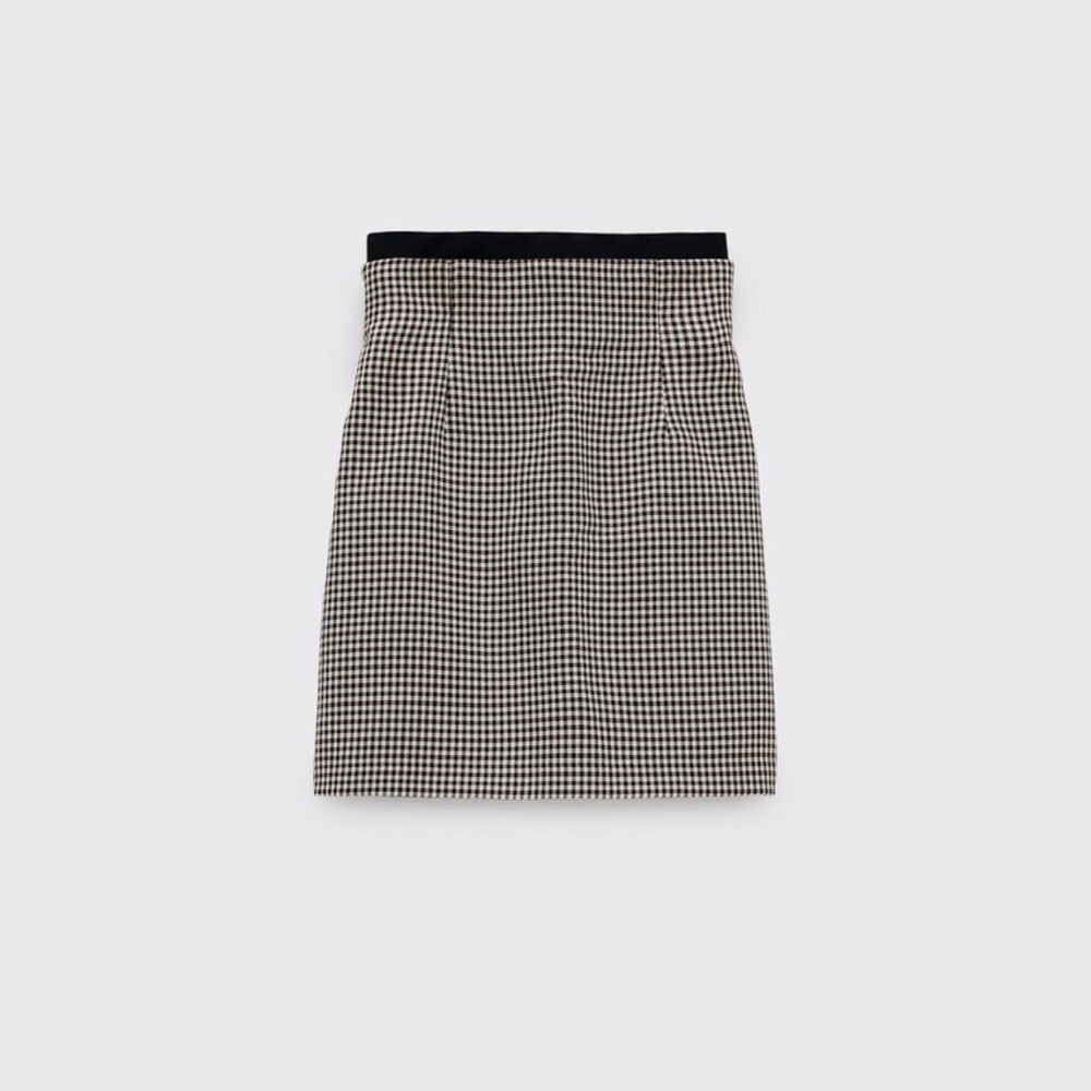 ZARA Plaid Skirt Size Large - Picture 2 of 11